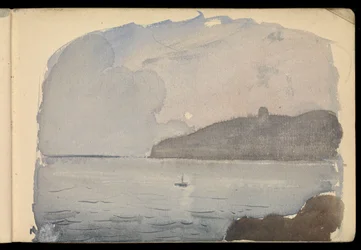 Paisagem marítima, caderno de esboços