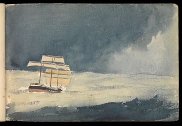 Paisagem marítima, caderno de esboços