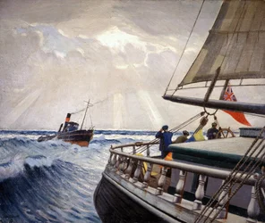 O "Iquique", numa viagem entre Londres (Inglaterra) e Sydney (Austrália), entre dezembro e abril de 1899, e o rebocador "Warrior