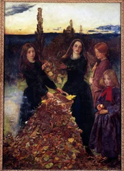 Autumn Leaves Painting de John Everett Millais (1829-1896)