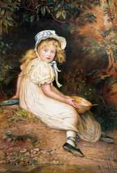 "Pequena Miss Muffet". 1884 (óleo sobre tela)