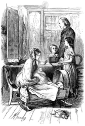 Cena de Framley Parsonage por Anthony Trollope, 1860.