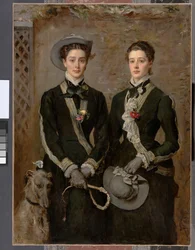 As gémeas, retrato de Kate Edith e Grace Maud Hoare, 1876