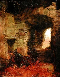 Galloway Keep, c.1870 (óleo sobre painel)