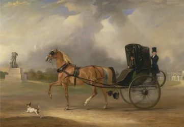 William Massey-Stanley conduzindo o seu Cabriolet no Hyde Park