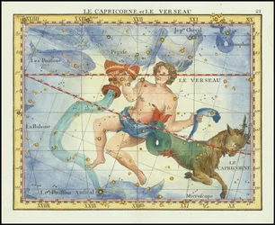 1776 - John Flamsteed - Le Capricorne, et Le Verseau (Capricórnio e Aquário)