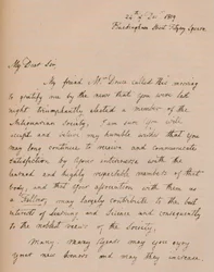 Uma carta de John Flaxman, 24 de dezembro de 1819 1904