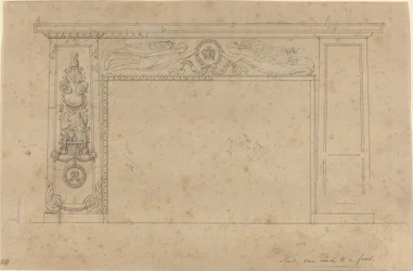 Projeto para o pedaço de chaminé na sala do trono, Palácio de Buckingham
