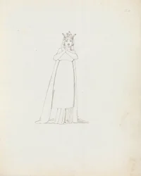Sra. Siddons como Constance, 1783 (caneta, tinta e papel)
