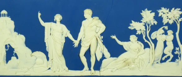 A escolha de Hercules, placa por Wedgwood (jasperware)
