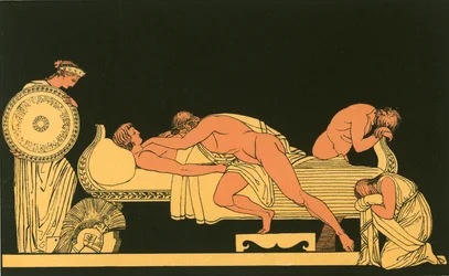 Thetis trazendo a armadura para Aquiles
