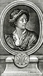 Matthew Prior, gravado por J. Clark, 1722
