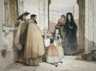 Monges Mendicantes Recebendo Esmolas, de 