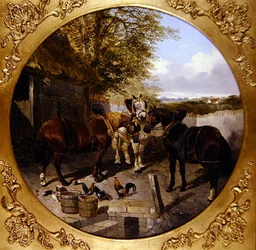 Estábulo (óleo sobre tela)