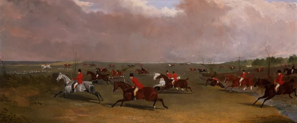 A Hunt in Full Cry (óleo sobre tela)