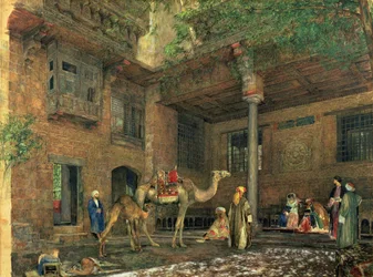 Pátio da Casa do Pintor, Cairo, c.1851