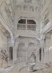 Entrada para os banhos da Alhambra, c1830s