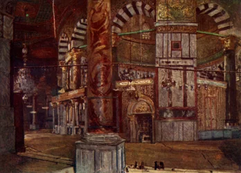 Interior da cúpula da rocha do sudeste, 1902.