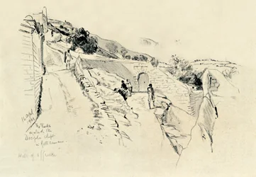 No Monte das Oliveiras, onde os discípulos dormiam durante a agonia no jardim, 1902.