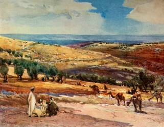 Na estrada de Jerusalém para Betânia, 1902.
