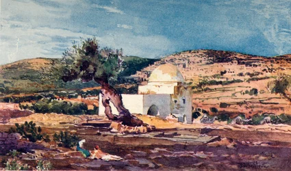 O túmulo de Raquel na estrada de Jerusalém para Hebron, 1902.