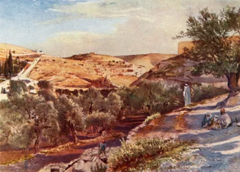 O vale superior do Kidron, olhando para o sul, 1902.