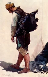 Figura ereta do transportador de água, 1902.