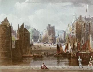 Le Havre, de "Vistas sobre o Sena", gravado por Thomas Sutherland (n.1855), publicado por R. Ackermann (1764-1834) 1821