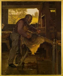 Preparando um couro de veado, 1904