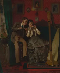 A lição de música, 1870.