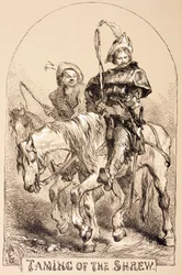 Ilustração para The Taming of the Shrew, de &39;The Illustrated Library Shakespeare&39;, publicado em Londres, 1890