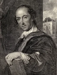 Horace Walpole, ilustração de "Memórias de Eminentes Etonianos", de Sir Edward Creasy publicou Londres em 1876