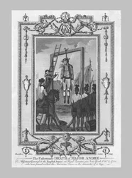A Infeliz Morte do Major André, 1780, 1790.