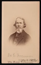 Retrato do Dr. Edward R. Foreman 1808-1885, 12 de março de 1872.