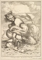 Enragd Monster de Fifteen Etchings Dedicado a Sir Joshua Reynolds, 8 de dezembro de 1778.