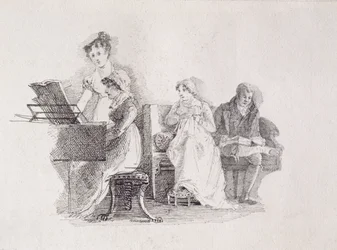 Uma noite musical (caneta e tinta no papel)