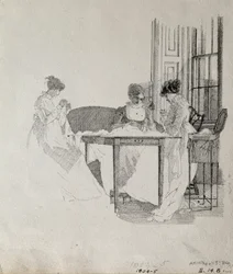 Senhoras Costura, 1805 (caneta e tinta no papel)