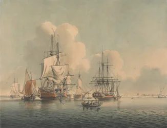 Homens de Guerra deitados fora de Sheerness