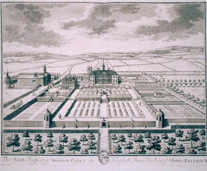 South Prospect of Shobdon Court, Herefordshire, the Seat of Sir James Bateman (gravura)