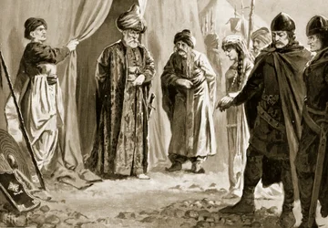 Ivan Shishman III entrega sua irmã ao Sultão Murad I, 1366