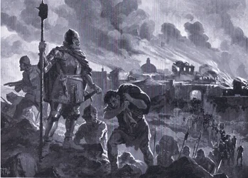 Ivan, o Negro, incendeia Žabljak em 1484, de Hutchinson