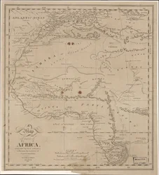 Um mapa de parte de África - desenhado pelas últimas autoridades para ilustrar a narrativa do Capitão James Riley LOC 2009583840