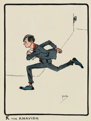 K the Knavish - J. Hassall - desenho, 1903