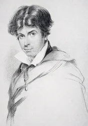 James Henry Leigh Hunt (1784-1859) aos 44 anos, gravado por Henri Meyer (1844-1899) de "A Vida de Charles Lamb, Volume I" de EV Lucas, publicado em 1905
