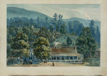 Sala de jantar e gabinetes de palco em White Sulphur Springs