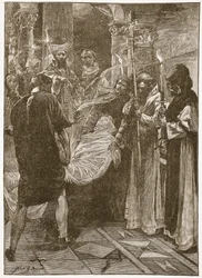 O Enterro do Rei Ethelbert de Kent, ilustração de 