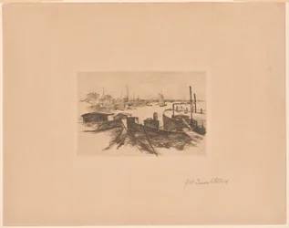 Porto com barcaças