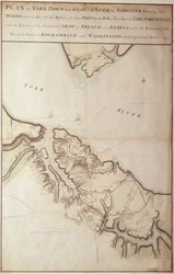 Mapa britânico do cerco de Yorktown, 1781