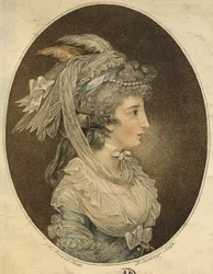 Penteado inglês, gravado por Francesco Bartolozzi (1727-1815) (gravura a cores)