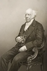Andrew Reed (1788-1862), gravado por DJ Pound de uma fotografia, de "A Sala de Estar de Personagens Eminentes, Volume 2", publicado em Londres, 1860